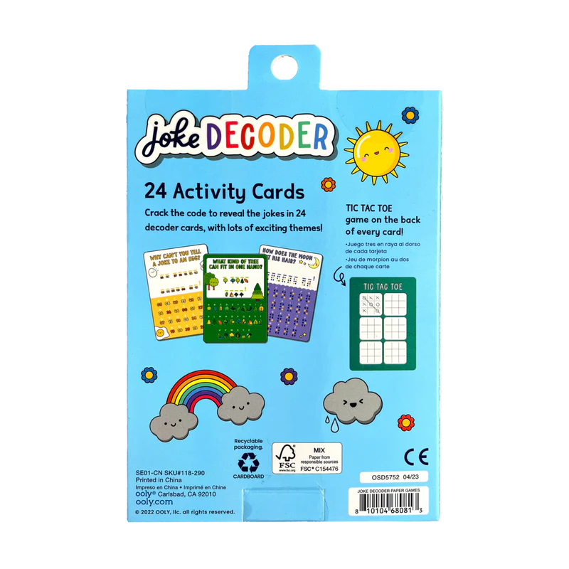 US stockist of Ooly's Joke Decoder Activity Cards