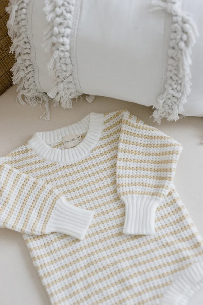 US stockist of Five O'Six' Buttermilk Striped Romper