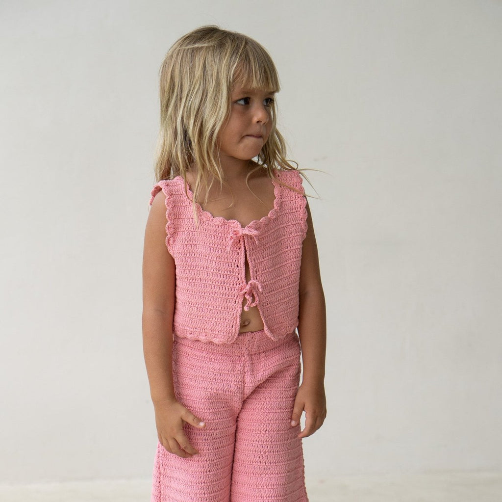 US stockist of Illoura the Labe's Coral Crochet Vest