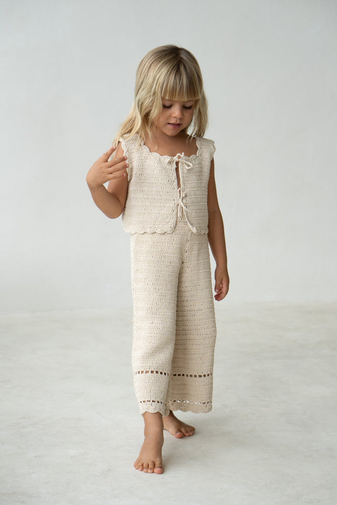 US stockist of Illoura the Label's Ecru Crochet Pants