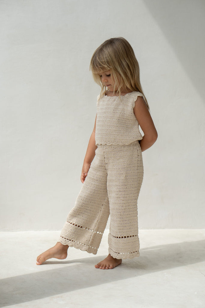 US stockist of Illoura the Label's Ecru Crochet Pants