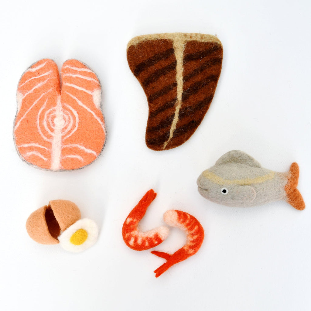 US stockist of Tara Treasures felt Protein food groups play food