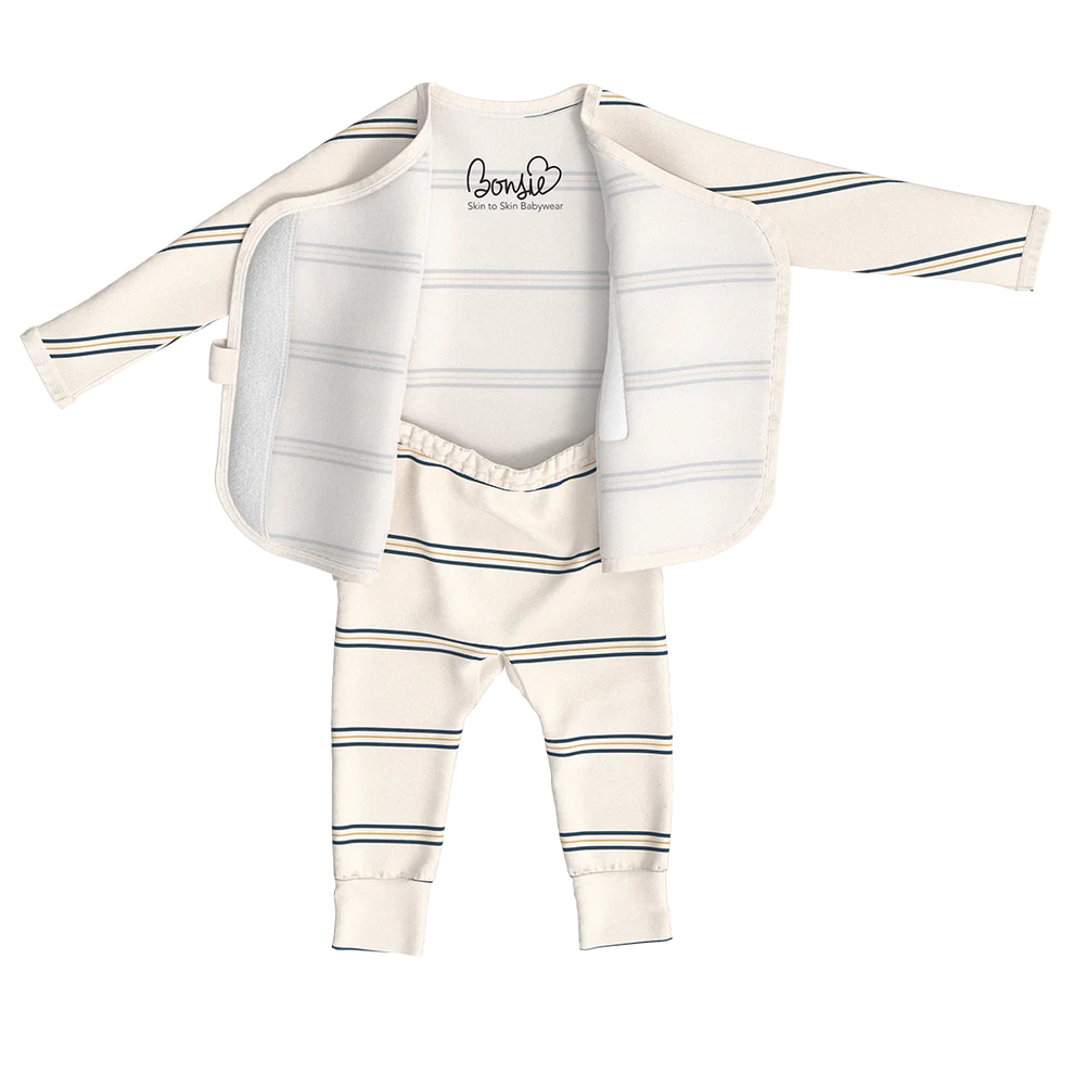 Stockist of Bonsie's "Old School" kimono footless romper