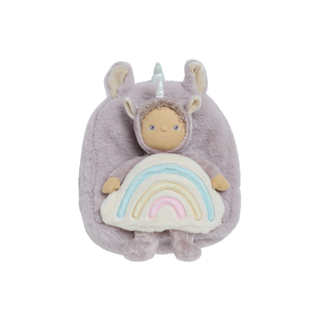 US stockist of Olli Ella's Lilac Hopalong Unicorn Backpack.