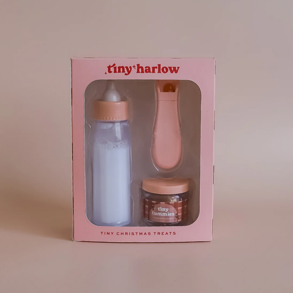 US stockist of Tiny Tummie Puree & Milk Bottle Set - Gingerbread Christmas Gift Pack