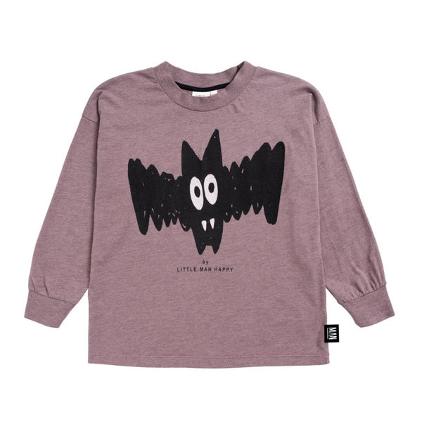 US stockist of Little Man Happy's long sleeve Bat t-shirt