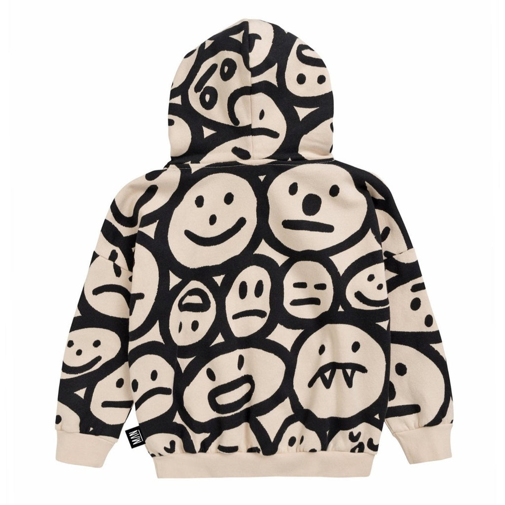 US stockist of Little Man Happy's Silly Faces Hooded Sweatshirt