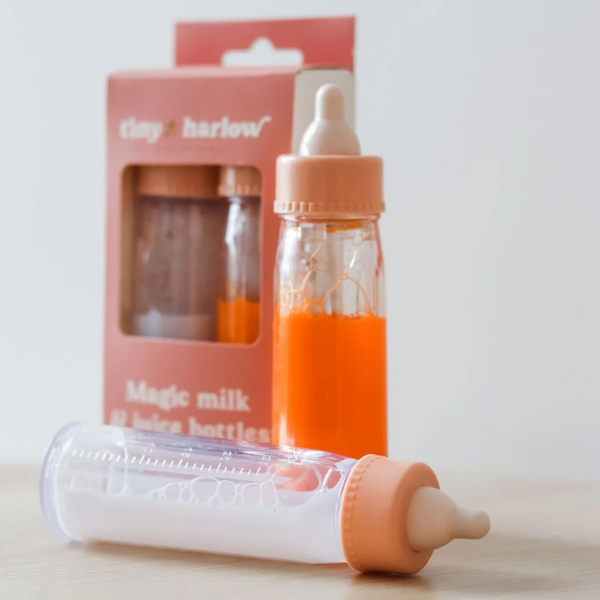 US stockist of Tiny Harlow's Tiny Tummies Magic Milk and Juice bottle set.