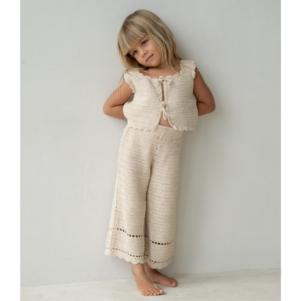 US stockist of Illoura the Label's Ecru Crochet Pants