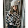 US stockist of Little Man Happy's Silly Faces Hooded Sweatshirt