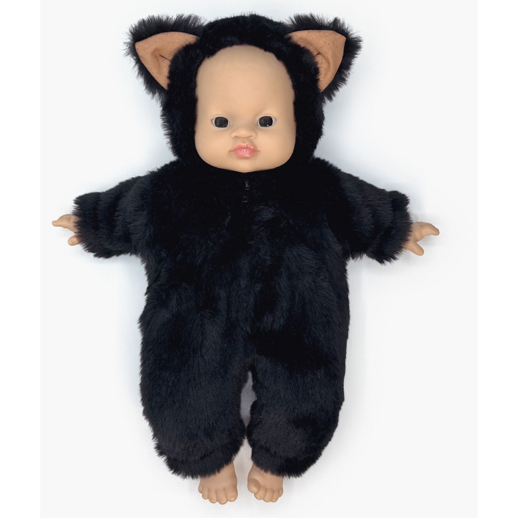 US stockist of Minikane's Babies' Black Cat Halloween Jumpsuit