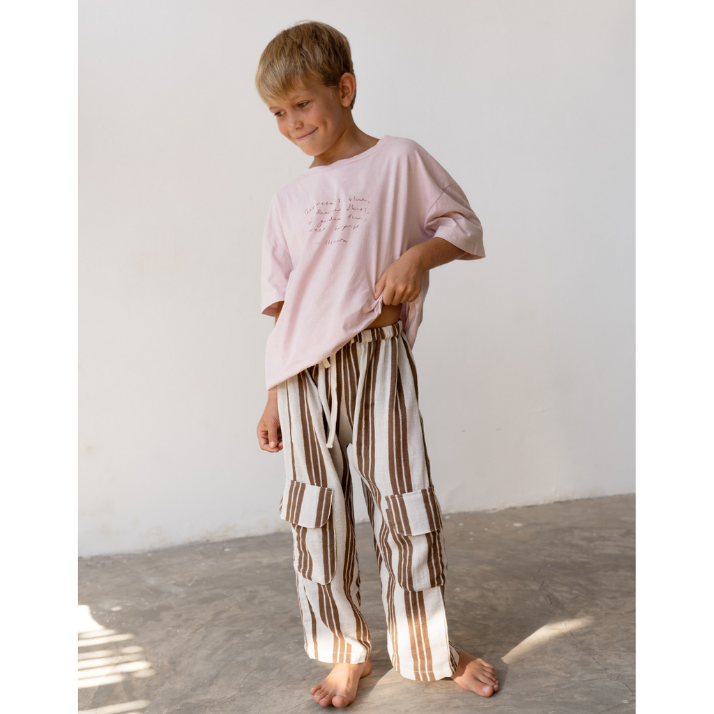 US stockist of Illoura the Label's Cocoa Stripe Hennie Pants