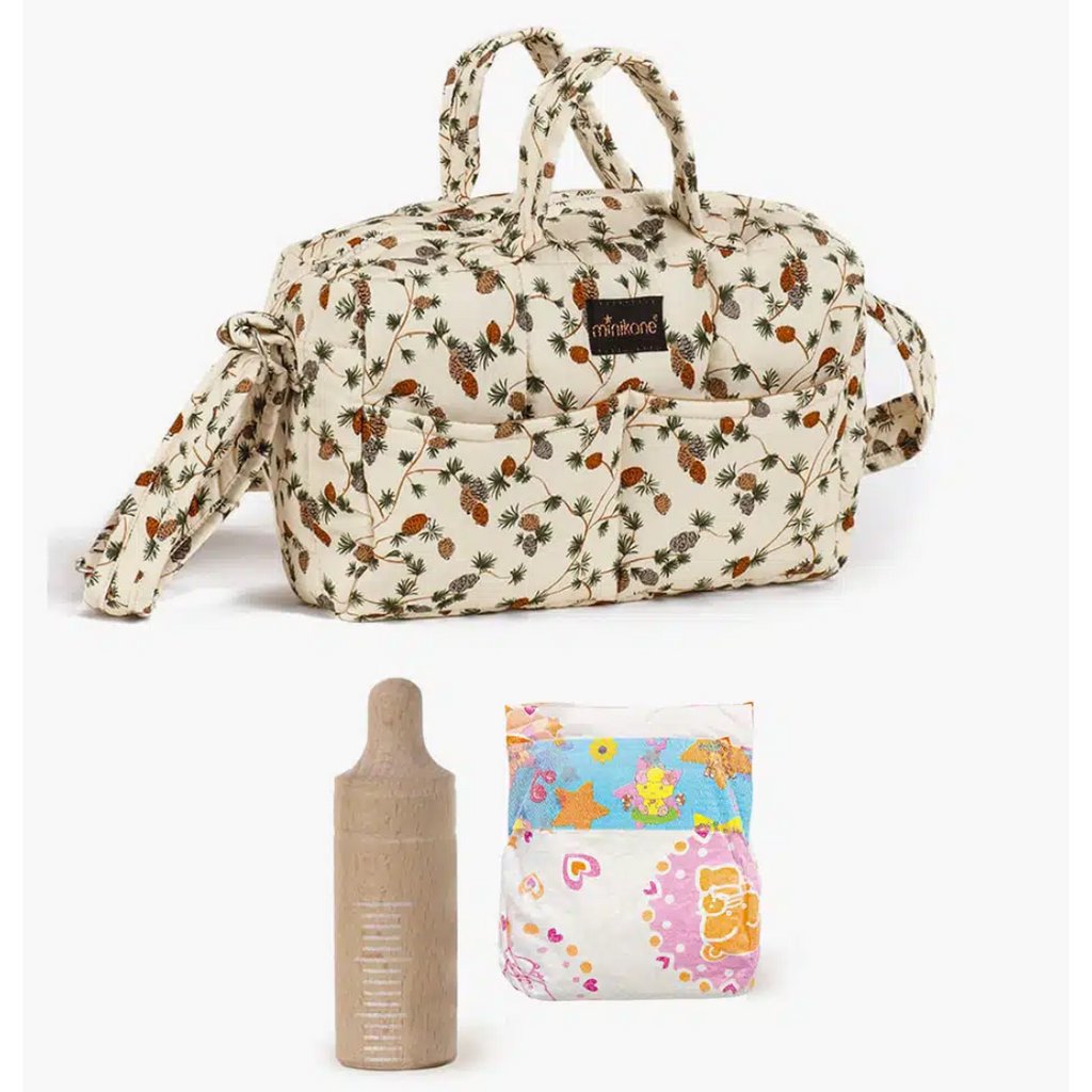 US stockist of Minikane's Pinecone Diaper/Change Bag Set