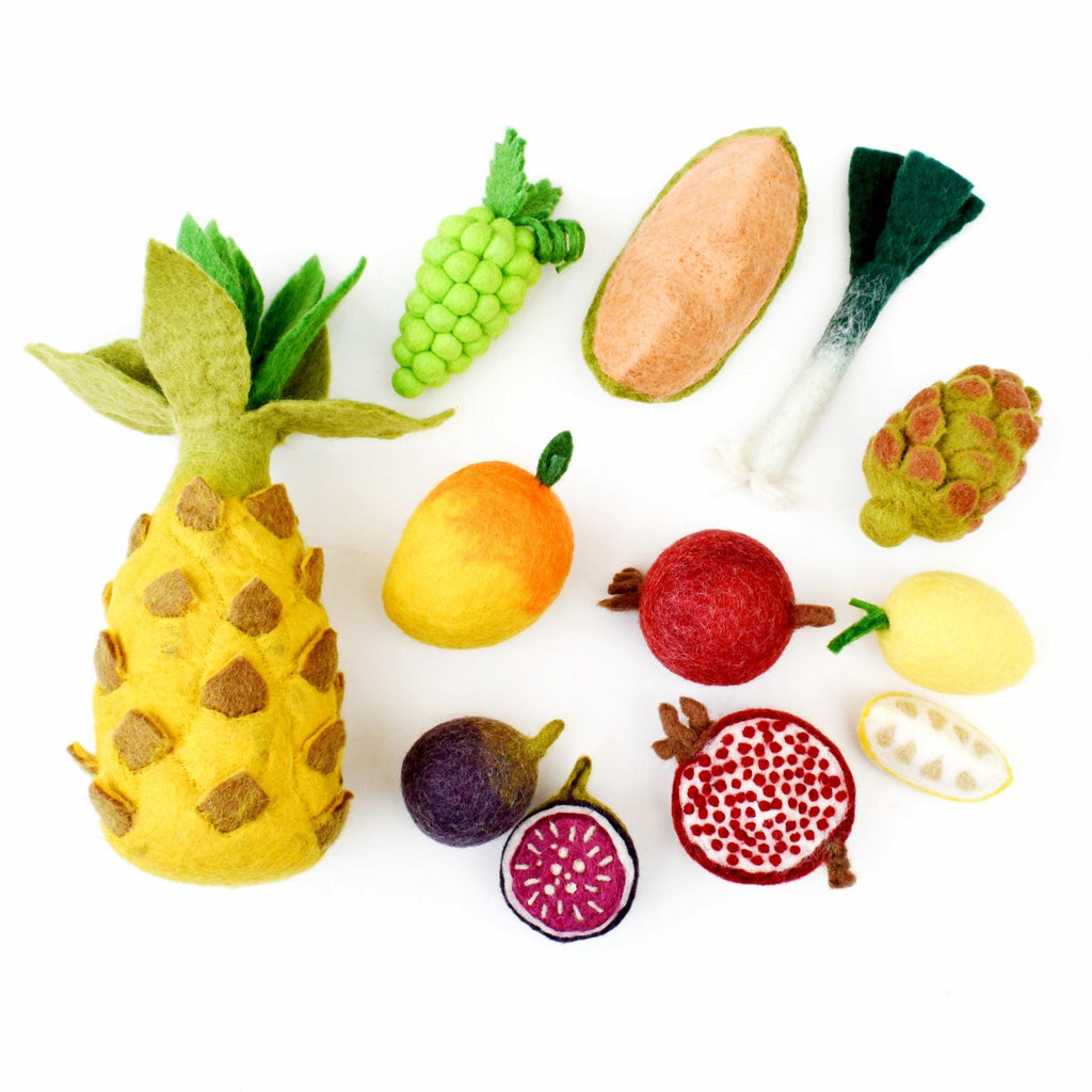 US stockist of Tara Treasures 12 pc set of vegetables and fruit - Set D