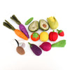 US stockist of Tara Treasures 14 pc set of felt Vegetables and Fruit - Set A
