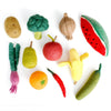 US stockist of Tara Treasures 11 pc set of felt vegetables and fruits - set B