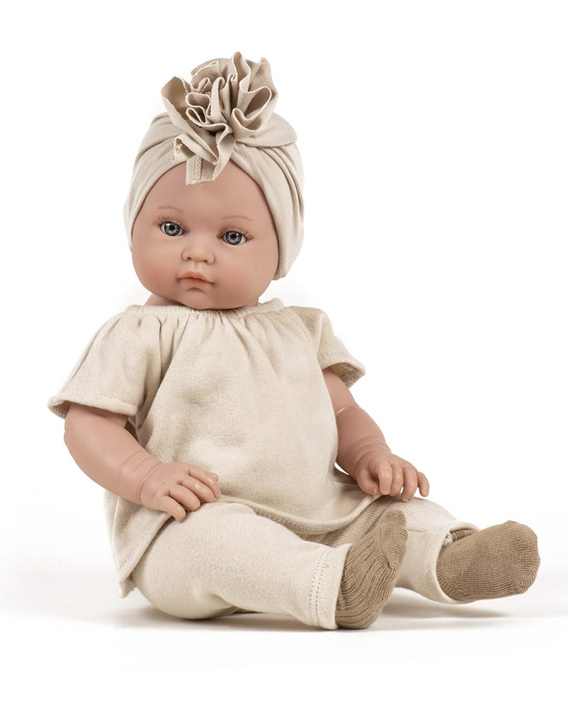 US stockist of Minikane Bambinis Flower Turban in Linen Jersey