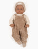 US stockist of Minikane's Augustin Bambini Doll - Chestnut Overalls Set