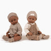 US stockist of Minikane's Augustin Bambini Doll - Chestnut Overalls Set