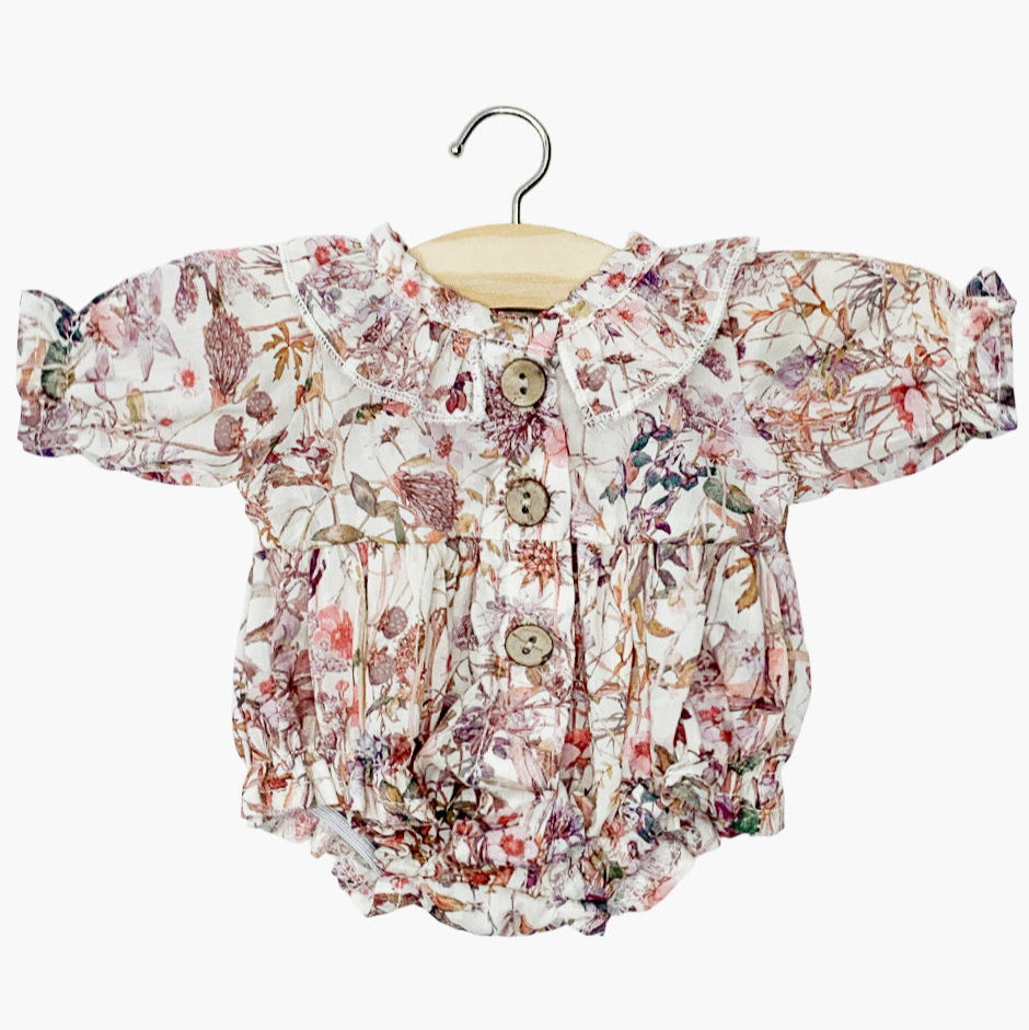 US stockist of Minikane's Leonore romper in Liberty Nenuphar