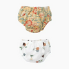 US stockist of Minikane's Charlotte 2 pack of underwear in Bohemian Rabbit and Cherries print.