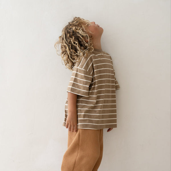 US stockist of Illoura the Label's Cocoa Stripe Basic Tee