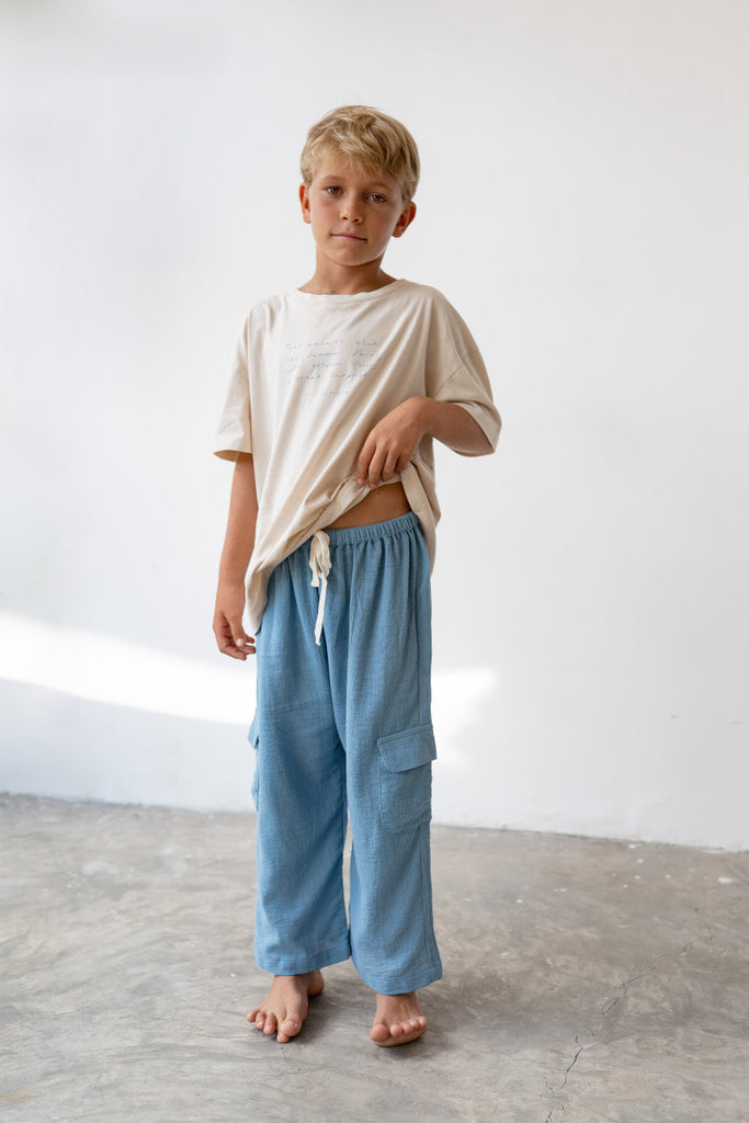 US stockist of Illoura the Label's Cornflower Hennie Pants