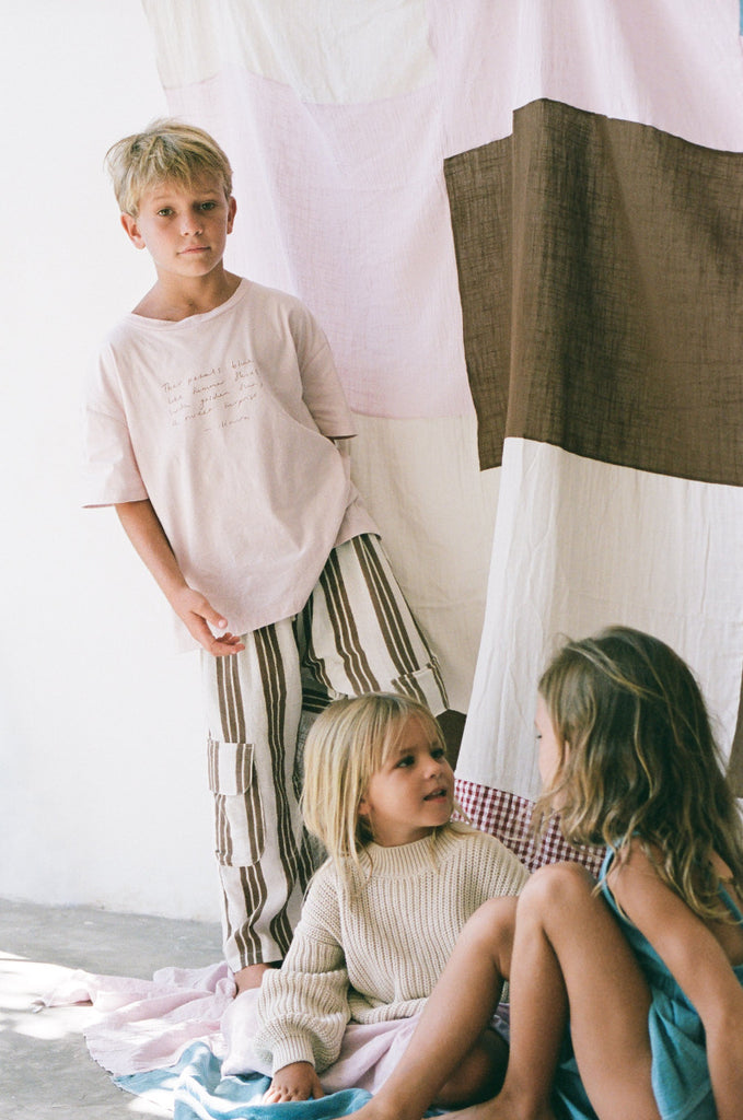 US stockist of Illoura the Label's Cocoa Stripe Hennie Pants