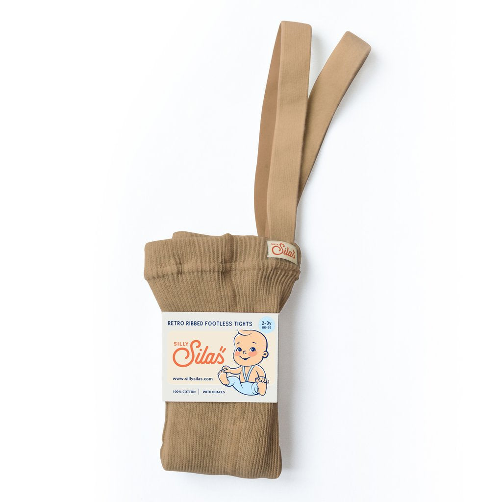 Silly Silas USA Footless Cotton Tights - Light Brown – The Little Kiwi Co